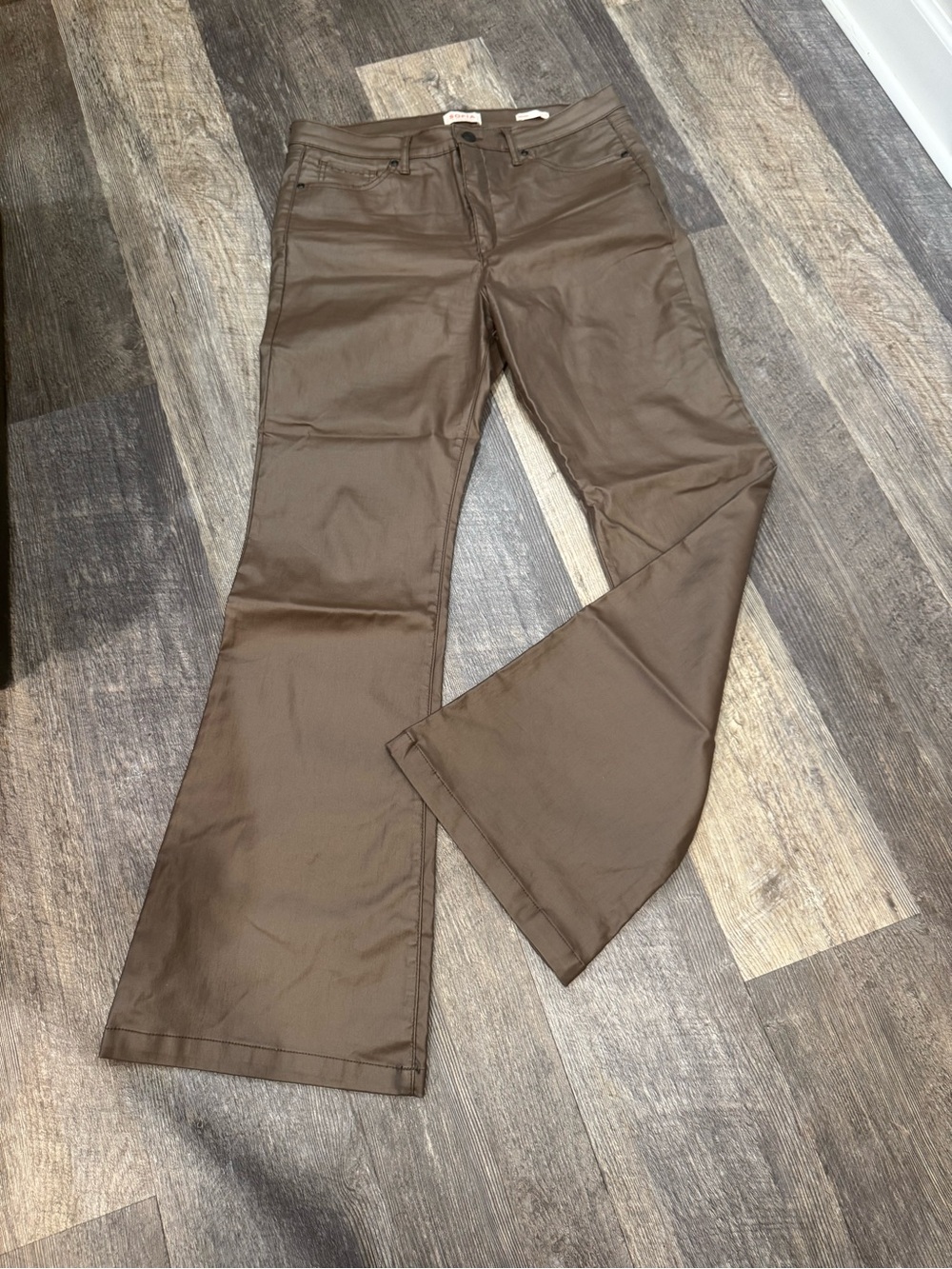 sofia by sofia vergara Brown Flare Wide-Leg Jeans